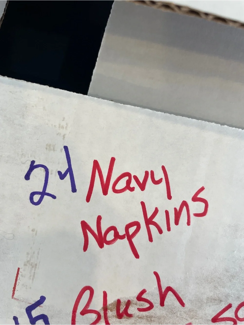 24 Navy Cloth Square Napkins